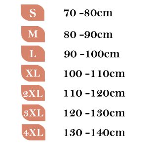 جدول سایزبندی کمربند طبی الاستیک تنفسی سخت 30 سانت CURED