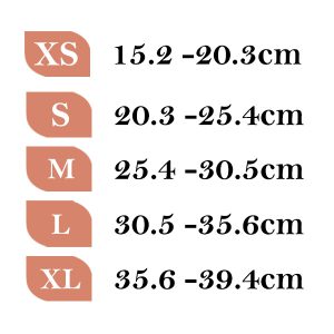 جدول سایزبندی ثابت کننده شانه و بازو CURED (با استرپ کمری)